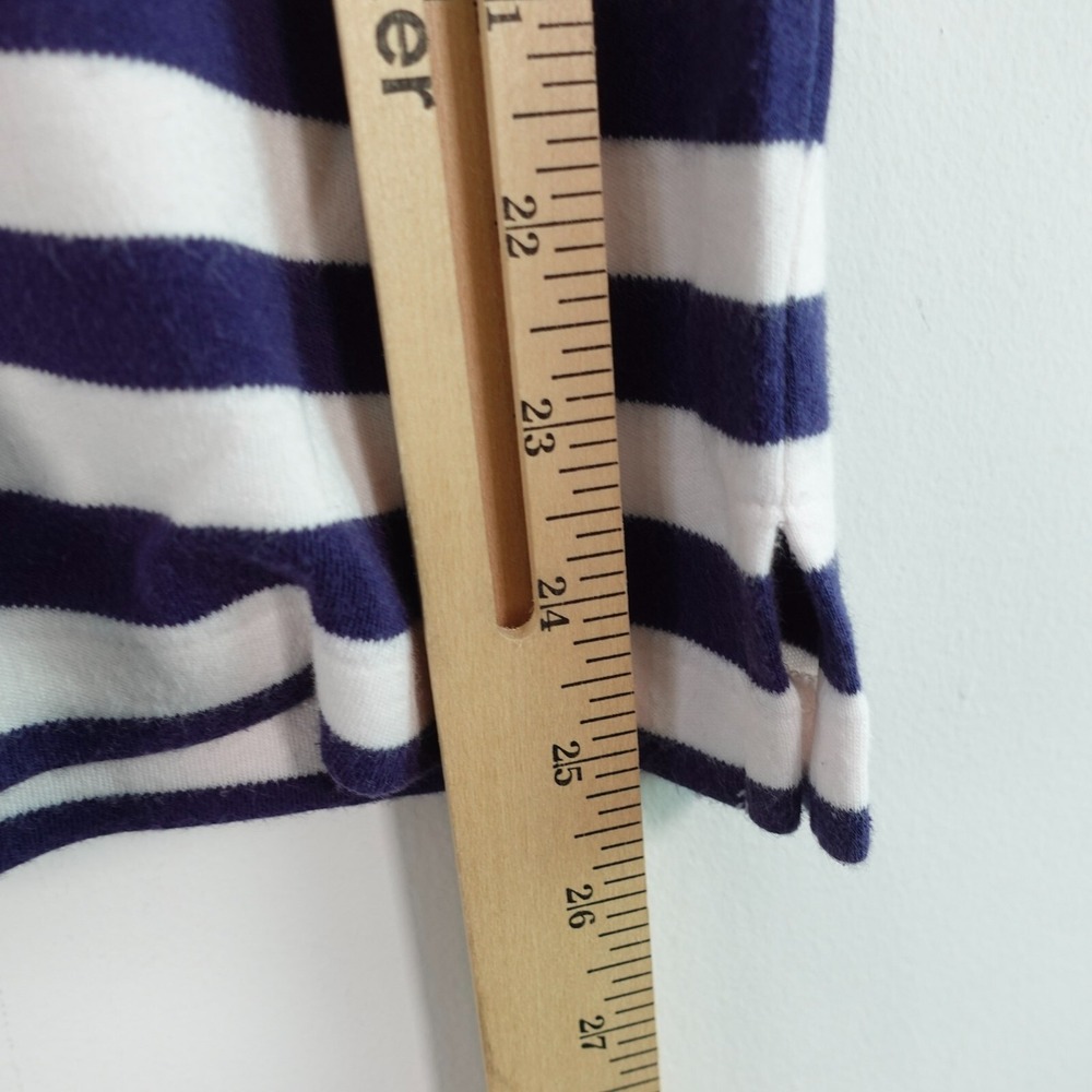 VINTAGE Striped Polo Shirt Mens Medium Blue Cotton CHARTER CLUB Short Sleeve Y2K - Picture 7 of 9